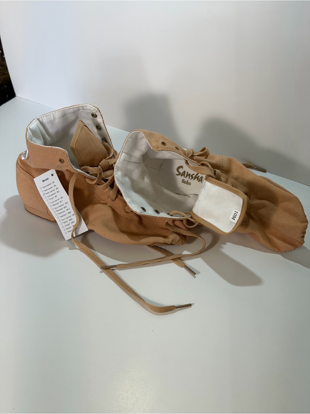 NWT Sansha F.R. Duval Canvas Jazz Dance Boots 10M